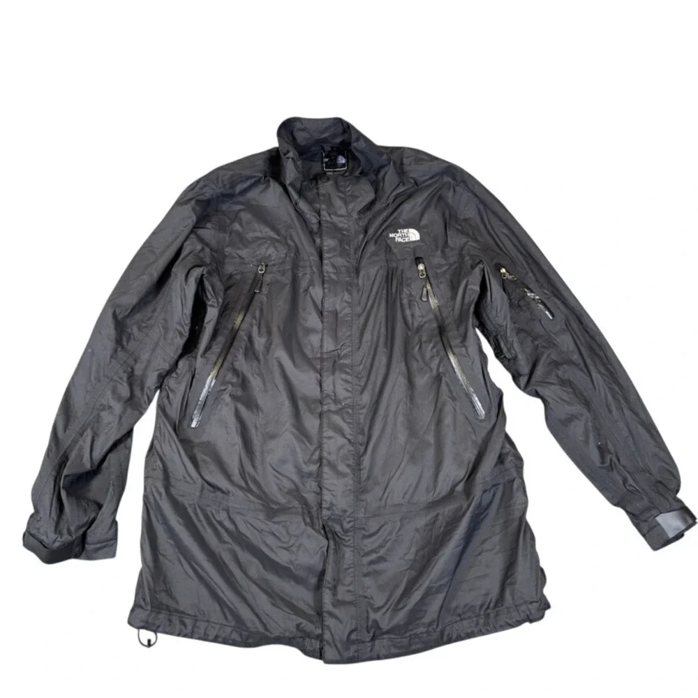 The North Face HyVent Rain Jacket Mens XL Black Waterproof Ripstop Parka Coat